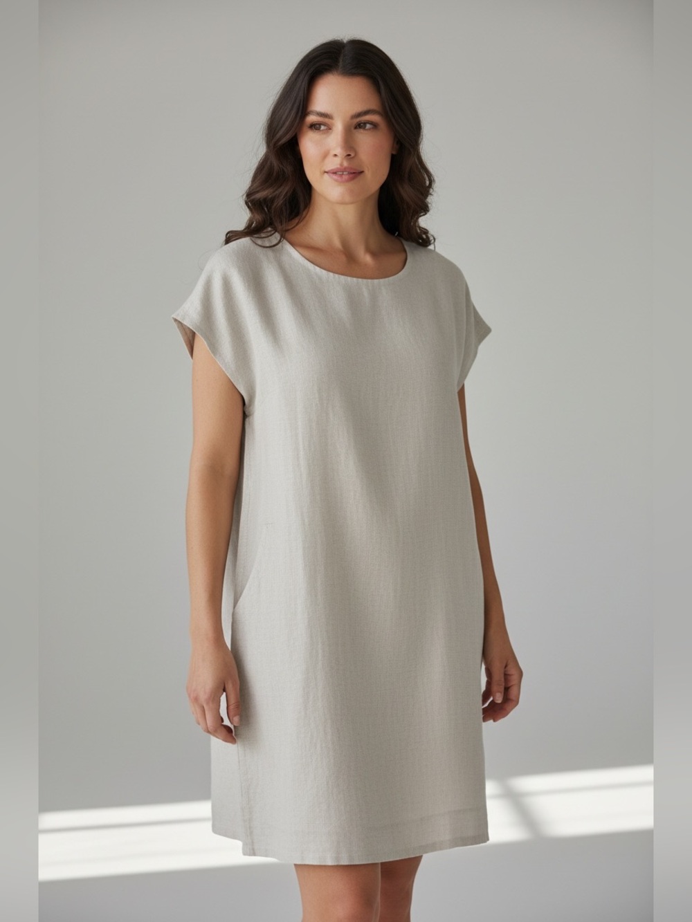 DR FLAXX ladies 100% linen pull over dress excellent condition small/medium